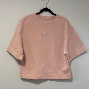 Summum Light Pink Logo Short Sleeve Sweatshirt